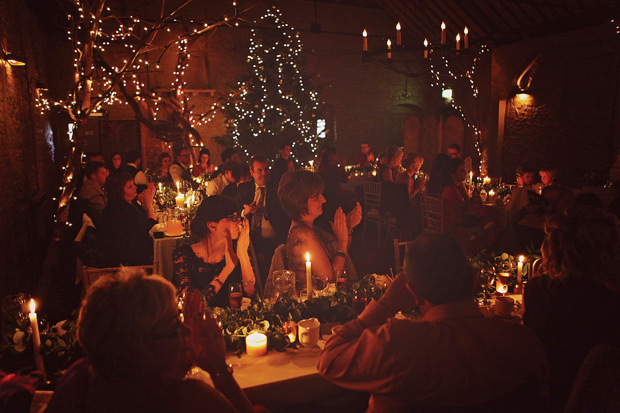 Polly and Daniel's incredible candlelit winter wedding by Paper Window | onefabday.com