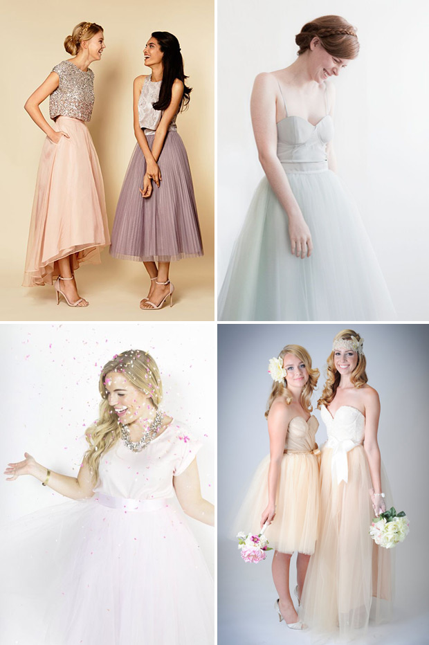 The Tulle Skirt  - The Hottest Look for Bridesmaids in 2015 - here's where to find the prettiest tulle skirts or your ladies - check out the rest on  onefabday.com