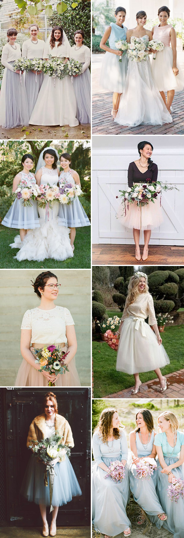 The Tulle Skirt  - The Hottest Look for Bridesmaids in 2015 - here's how to make this work for your ladies - check out the rest on  onefabday.com