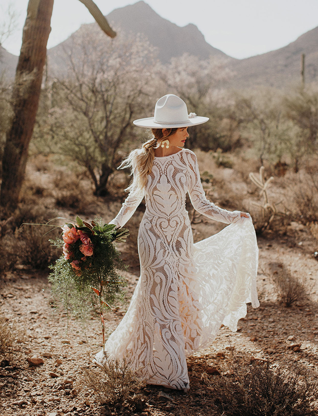 all-white lace dress from Lovely Bride | One Fab Day