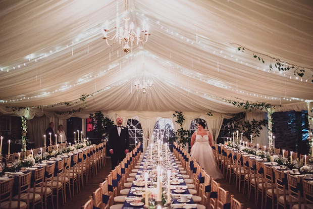 Niamh and Anthony's Beautiful Winter Wedding at Trudder Lodge with Navy and Glitter Details by David McClelland | onefabday.com