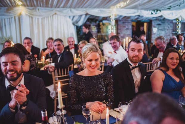 Niamh and Anthony's Beautiful Winter Wedding at Trudder Lodge with Navy and Glitter Details by David McClelland | onefabday.com