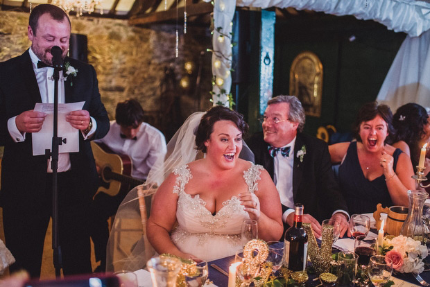 Niamh and Anthony's Beautiful Winter Wedding at Trudder Lodge with Navy and Glitter Details by David McClelland | onefabday.com