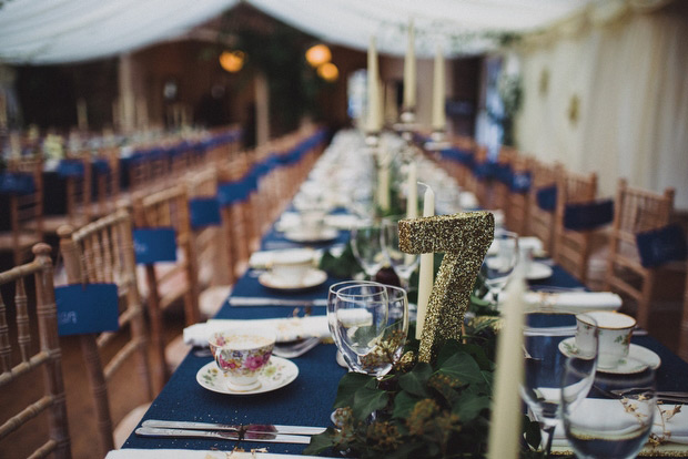 Niamh and Anthony's Beautiful Winter Wedding at Trudder Lodge with Navy and Glitter Details by David McClelland | onefabday.com