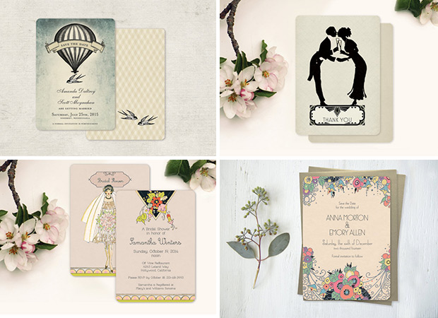 Go Go Snap Art Deco Wedding Stationery | onefabday.com