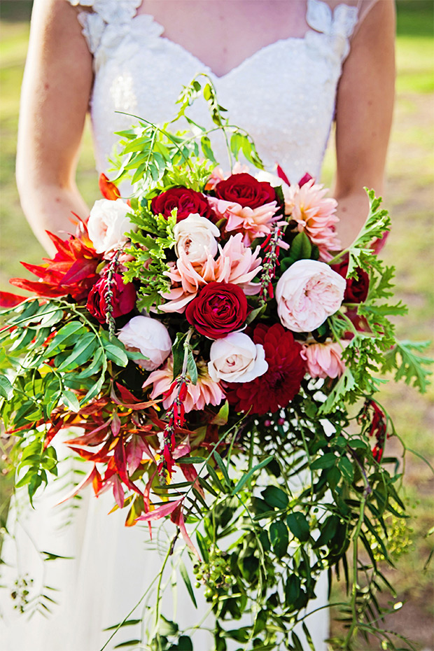 Hayley and Fergus' Beautiful Berry-Toned and Glitter Wedding by Katie Kav Photography | onefabday.com