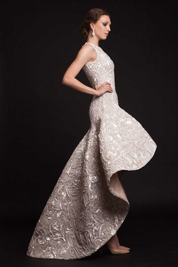 High-Low Wedding Dresses by Krikor Jabotian | onefabday.com