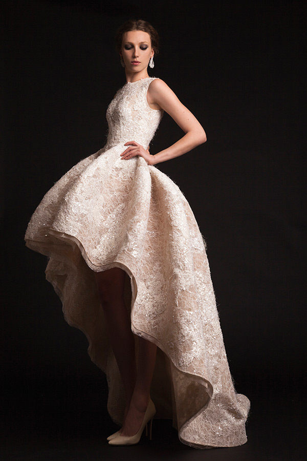 High-Low Wedding Dresses by Krikor Jabotian | onefabday.com