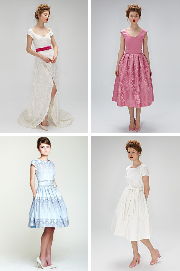 Vintage inspired bridesmaids dresses by Mrs Pomeranz | onefabday.com