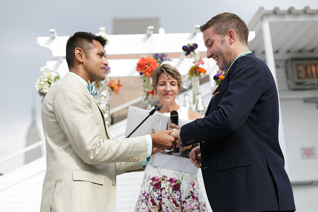 Immy and Whitney's Stylish New York Loft Wedding by Stylish and Hip Weddings | onefabday.com