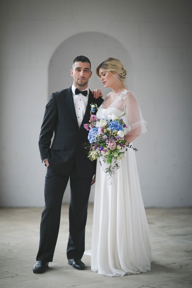 Bride and Groom with Sarah Foy Bridal Tara Aherne Photography - see more at onefabday.com