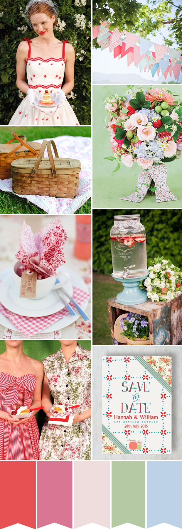 A Retro Picnic Inspired Wedding | onefabday.com