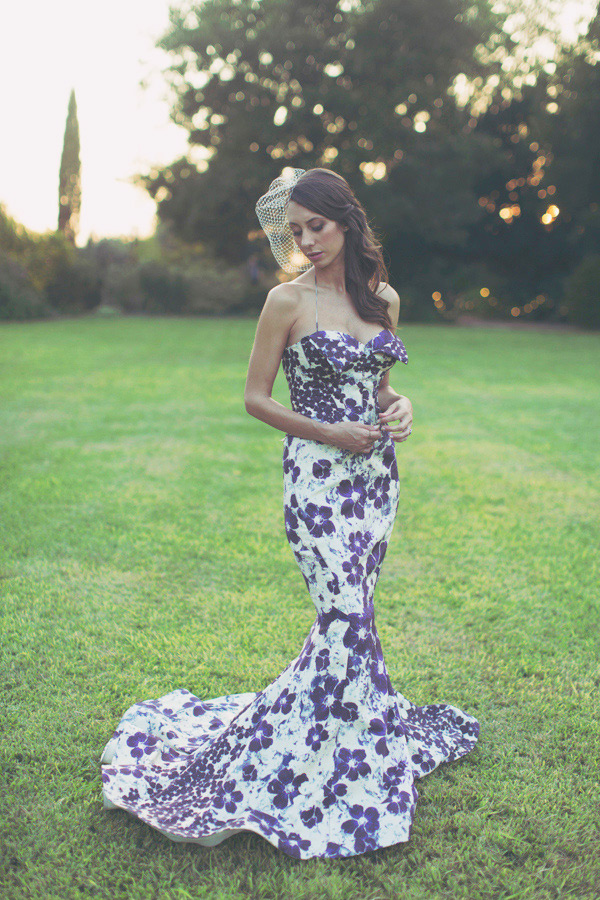 Pretty in Print | Floral Print Wedding Dresses | onefabday.com