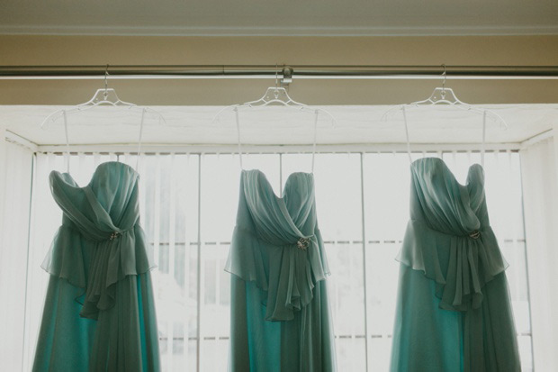 Mint bridesmaids dresses | Julieanne and Kevin's Art Deco Inspired Wedding at Cabra Castle by Paula O Hara | onefabday.com