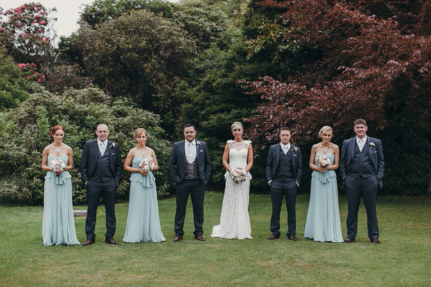 Mint bridesmaids dresses | Julieanne and Kevin's Art Deco Inspired Wedding at Cabra Castle by Paula O Hara | onefabday.com