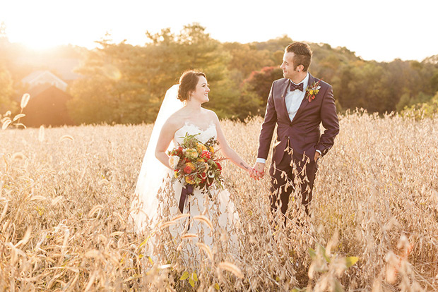 Beautiful Autumn Barn Wedding by Lauren Fair Photography | see it all on onefabday.com