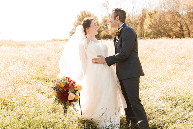 Beautiful Autumn Barn Wedding by Lauren Fair Photography | see it all on onefabday.com