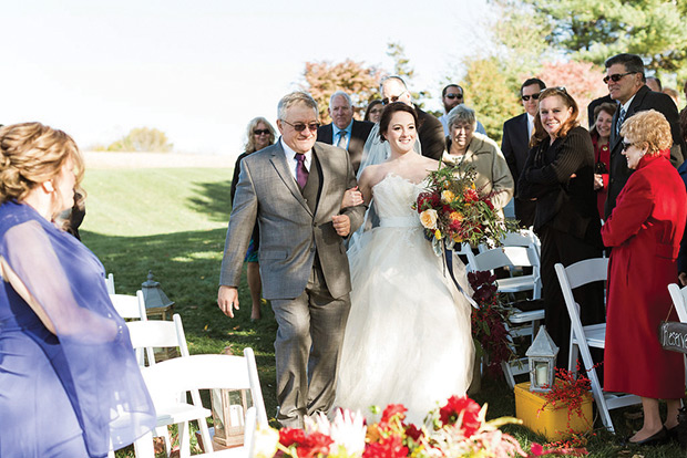 Beautiful Autumn Barn Wedding by Lauren Fair Photography | see it all on onefabday.com