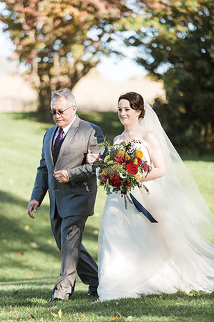 Beautiful Autumn Barn Wedding by Lauren Fair Photography | see it all on onefabday.com