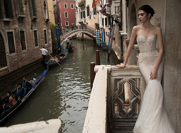 Glamourous-wedding-dress-with-bustier-Inbal-Dror-2015-wedding-dress-collection