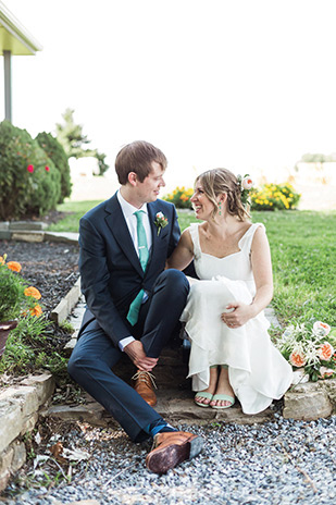 Natalie and Jeff's beautiful Summer back garden wedding by Lauren Fair | onefabday.com