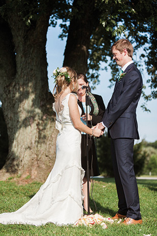 Natalie and Jeff's beautiful Summer back garden wedding by Lauren Fair | onefabday.com