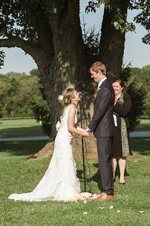 Natalie and Jeff's beautiful Summer back garden wedding by Lauren Fair | onefabday.com