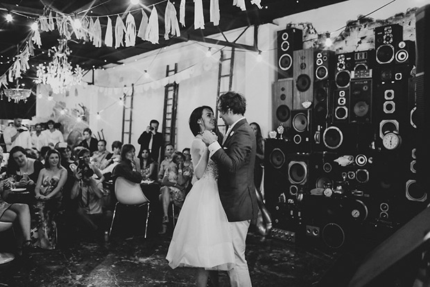 Lex and Dave's Super Colour Pop Industrial Style Wedding at Studio Neon Australia by Lara Hotz | see the full wedding on onefabday.com