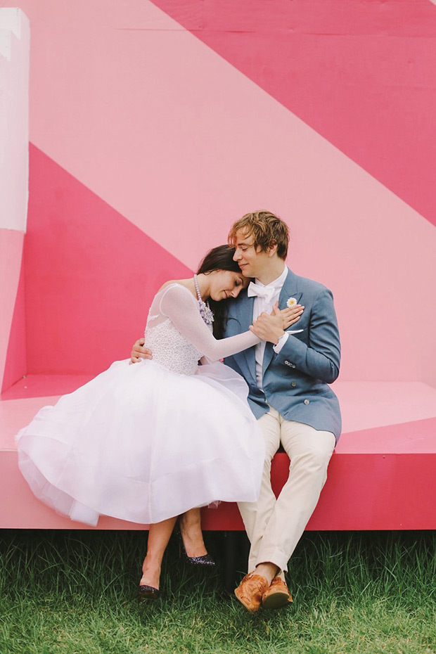 Lex and Dave's Super Colour Pop Industrial Style Wedding at Studio Neon Australia by Lara Hotz | see the full wedding on onefabday.com