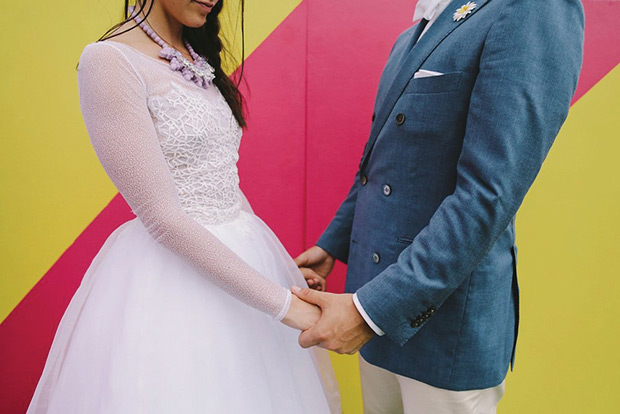 Lex and Dave's Super Colour Pop Industrial Style Wedding at Studio Neon Australia by Lara Hotz | see the full wedding on onefabday.com