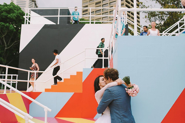 Lex and Dave's Super Colour Pop Industrial Style Wedding at Studio Neon Australia by Lara Hotz | see the full wedding on onefabday.com