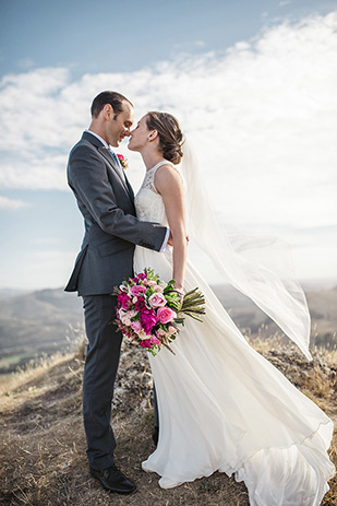 Maria and Mark's pretty in pink and floral wedding by Meridith Lord Photography | onefabday.com