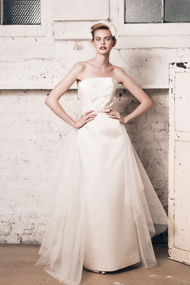 Taylor Dress with Rosamund Train by Muscat London 2015 Bridal Collection see the rest of the collection on onefabday.com 