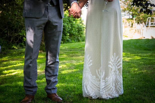 Laura and Johnny's DIY tipi backyard fun wedding by Claire Byrne Photography | onefabday.com