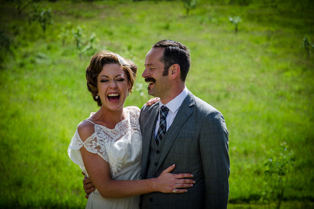 Laura and Johnny's DIY tipi backyard fun wedding by Claire Byrne Photography | onefabday.com