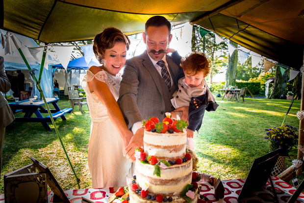 Laura and Johnny's DIY tipi backyard fun wedding by Claire Byrne Photography | onefabday.com