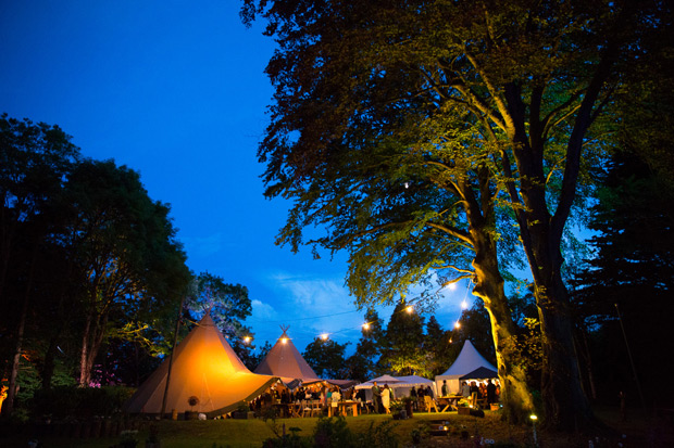 Laura and Johnny's DIY tipi backyard fun wedding by Claire Byrne Photography | onefabday.com