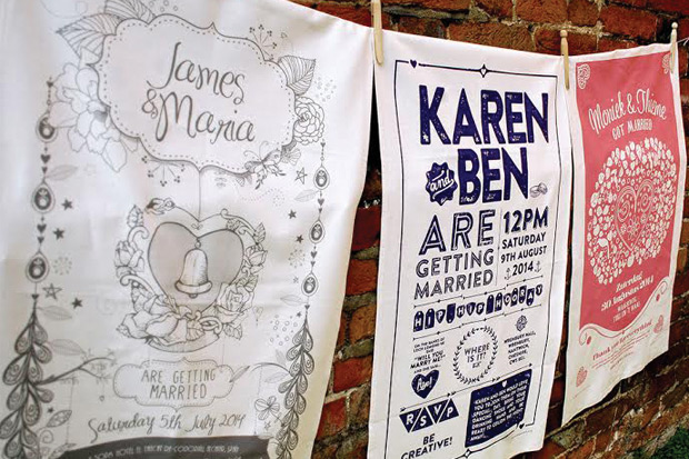 A Unique Wedding Invitation Idea | Wedding Tea Towels | onefabday-com.go-vip.net