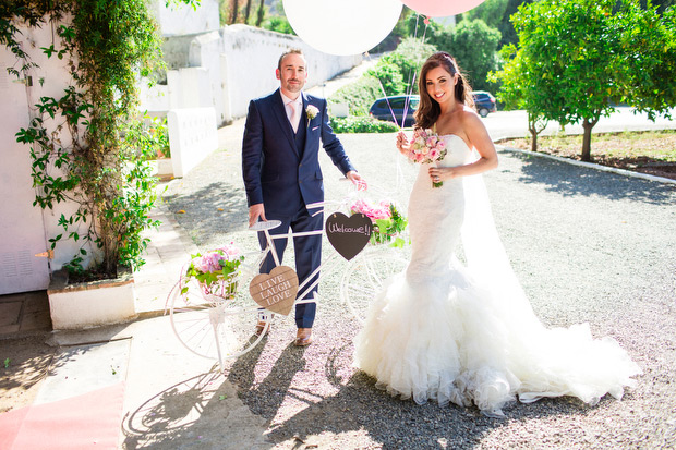 Pretty pink destination wedding by Albert Pamies Photography | onefabday.com