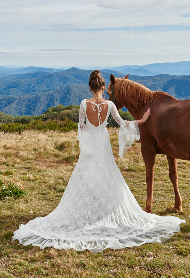 Grace Loves Lace Wedding Dresses Untamed Collection 2016 - Soft French Lace Sleeves with Beaded Embroidery, Francis Dress | See the full collection at onefabday.com