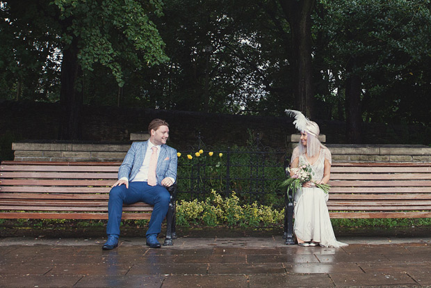 Pretty pastel wedding with a bride rocking a Jenny Packham gown and lilac hair by Kat Timmins | see it all on onefabday.com