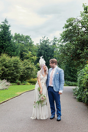 Pretty pastel wedding with a bride rocking a Jenny Packham gown and lilac hair by Kat Timmins | see it all on onefabday.com