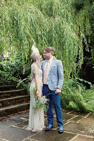 Pretty pastel wedding with a bride rocking a Jenny Packham gown and lilac hair by Kat Timmins | see it all on onefabday.com