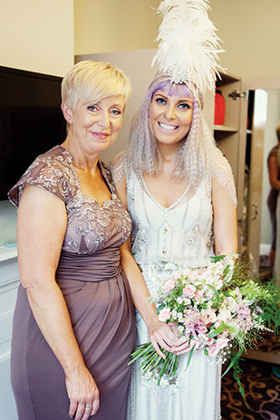 Pretty pastel wedding with a bride rocking a Jenny Packham gown and lilac hair by Kat Timmins | see it all on onefabday.com