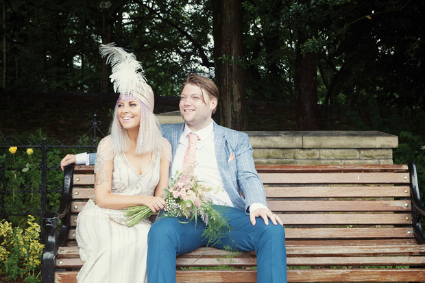 Pretty pastel wedding with a bride rocking a Jenny Packham gown and lilac hair by Kat Timmins | see it all on onefabday.com