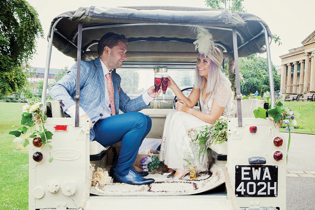 Pretty pastel wedding with a bride rocking a Jenny Packham gown and lilac hair by Kat Timmins | see it all on onefabday.com