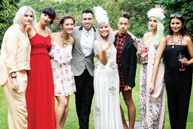 Pretty pastel wedding with a bride rocking a Jenny Packham gown and lilac hair by Kat Timmins | see it all on onefabday.com