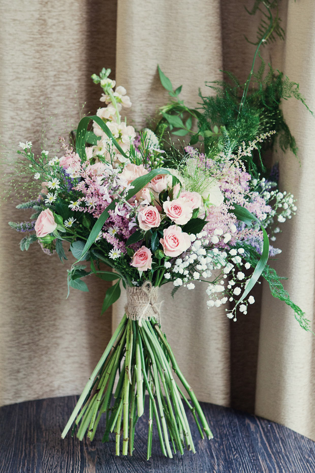 Pretty pastel wedding with a bride rocking a Jenny Packham gown and lilac hair by Kat Timmins | see it all on onefabday.com