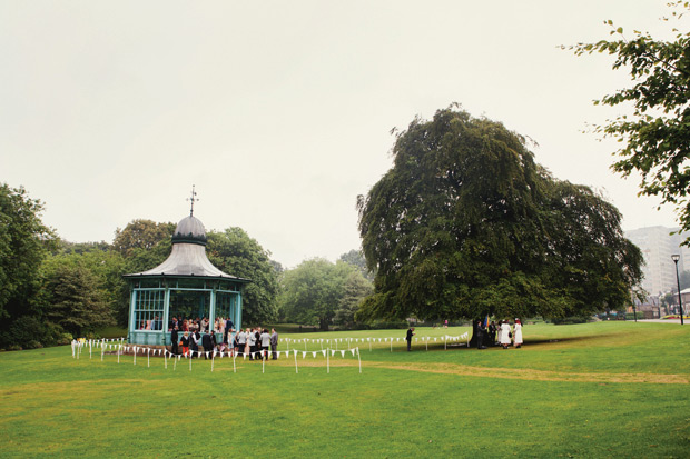 Pretty pastel wedding with a bride rocking a Jenny Packham gown and lilac hair by Kat Timmins | see it all on onefabday.com