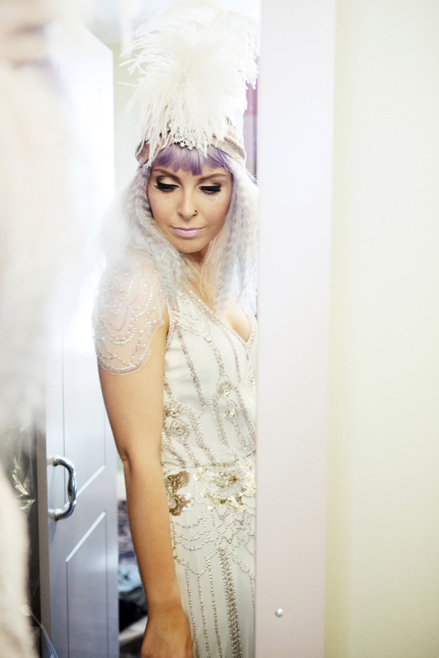 Pretty pastel wedding with a bride rocking a Jenny Packham gown and lilac hair by Kat Timmins | see it all on onefabday.com